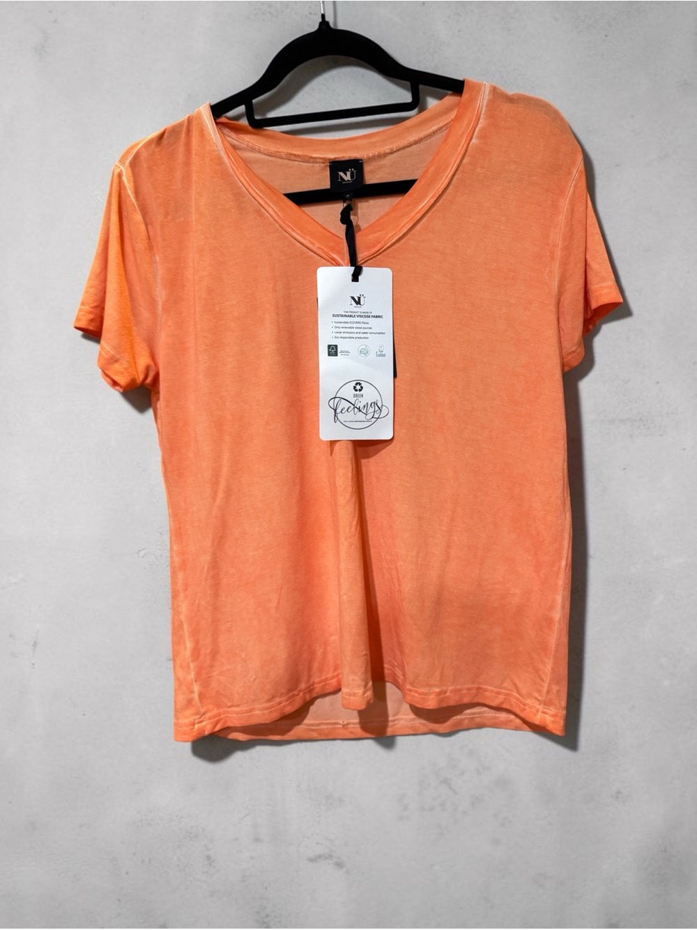Nü Denmark V-Neck T-Shirt NWT Small